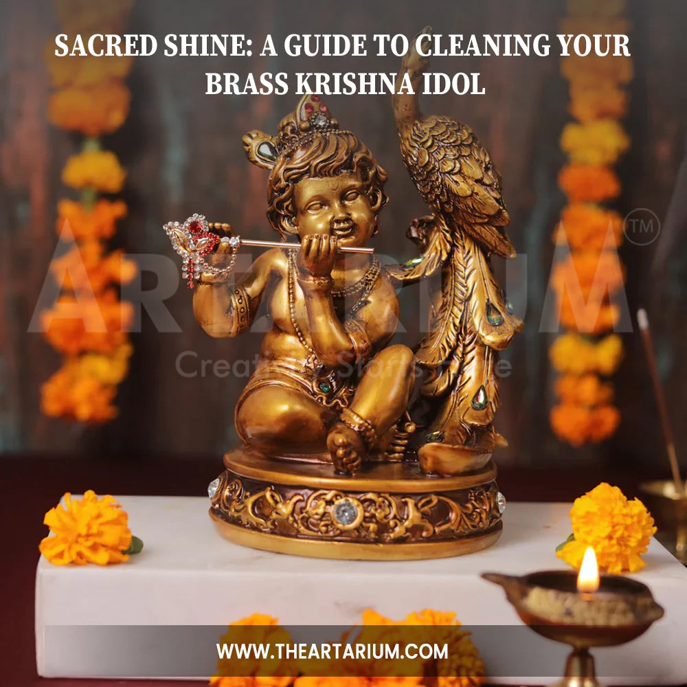 Sacred Shine: A Guide to Cleaning Your Brass Krishna Idol