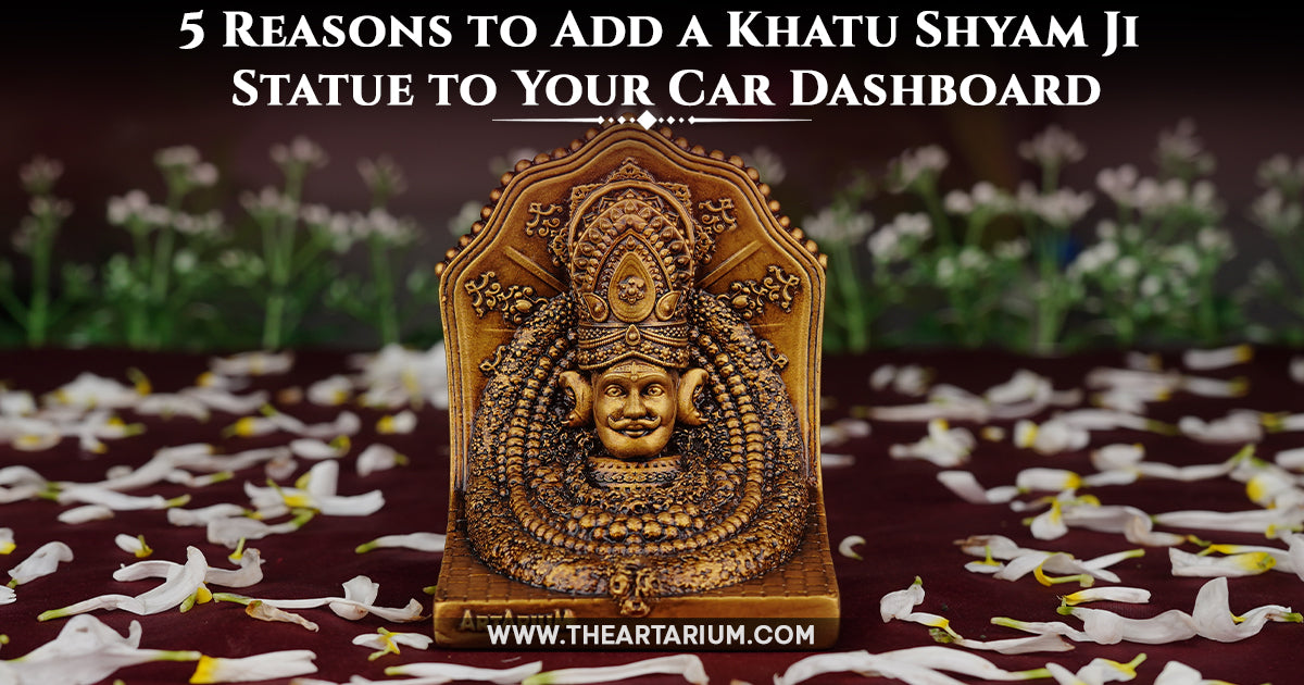 Why do people choose to place a Khatu Shyam Ji idol on their car dashboard?