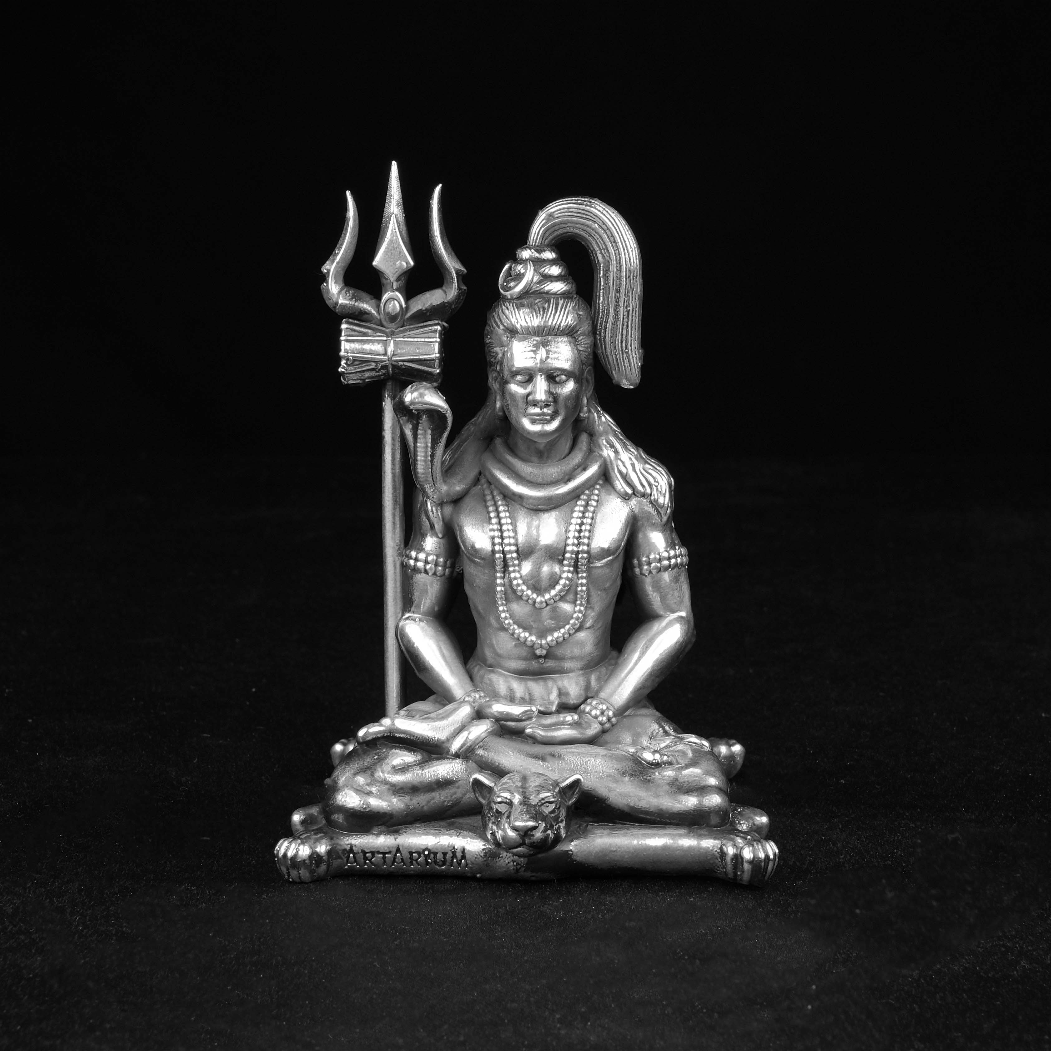 Meditating Lord Shiva 40 - 45 Gm Pure Silver